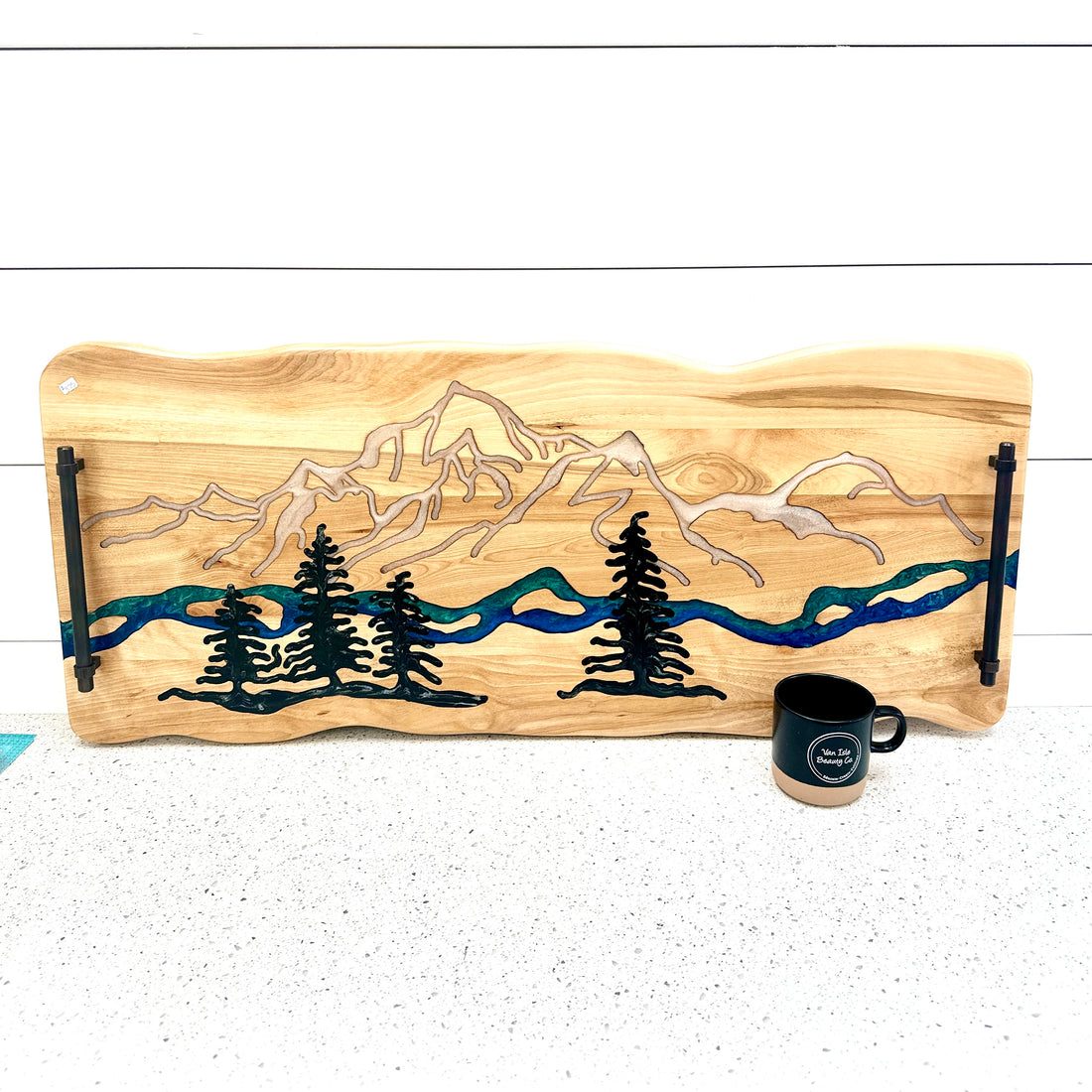 Extra Large, Hand Crafted Serving Tray | Charcuterie | Display Board | Mountains