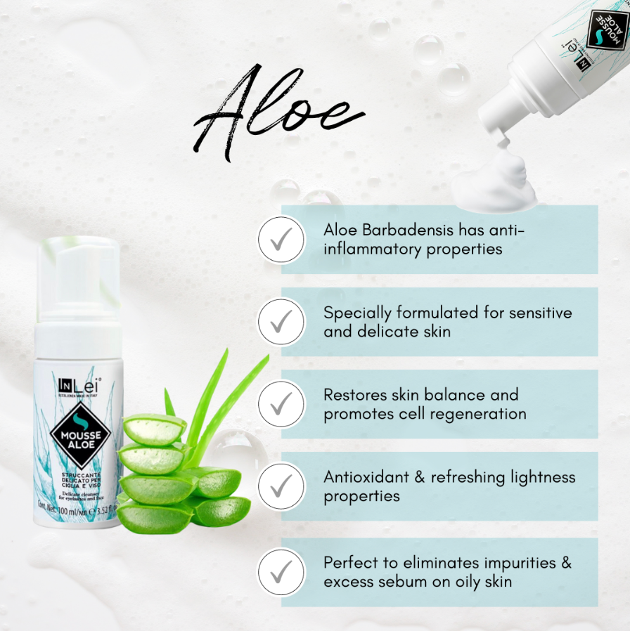 InLei® Aloe Foam Mousse | Lash &amp; Face Wash