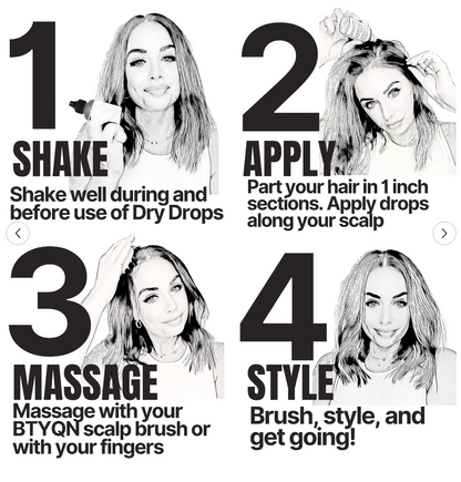 BTYQN Dry Drops | Medium | Hybrid Dry Shampoo System