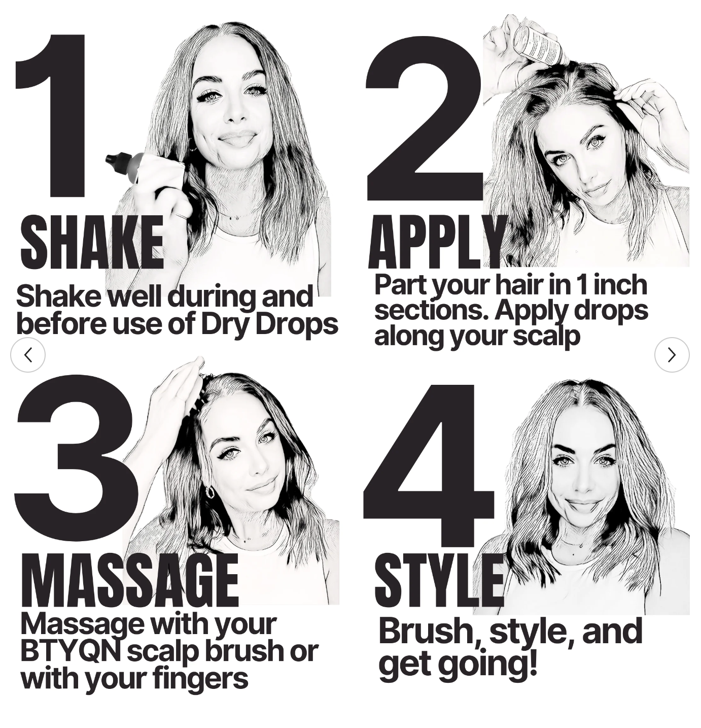 BTYQN Dry Drops | Light | Hybrid Dry Shampoo System