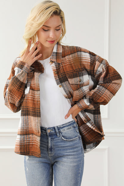 Brown Plaid Shacket