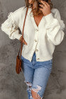 White Drop Shoulder Tasseled Cardigan