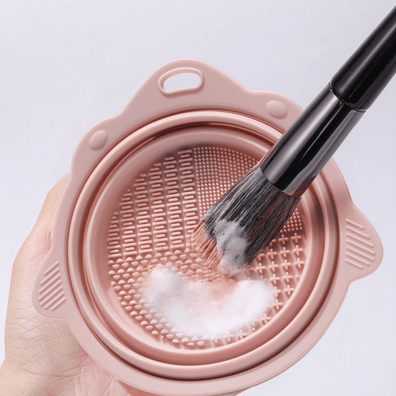 Silicone Collapsible Makeup Brush Cleaning Tool