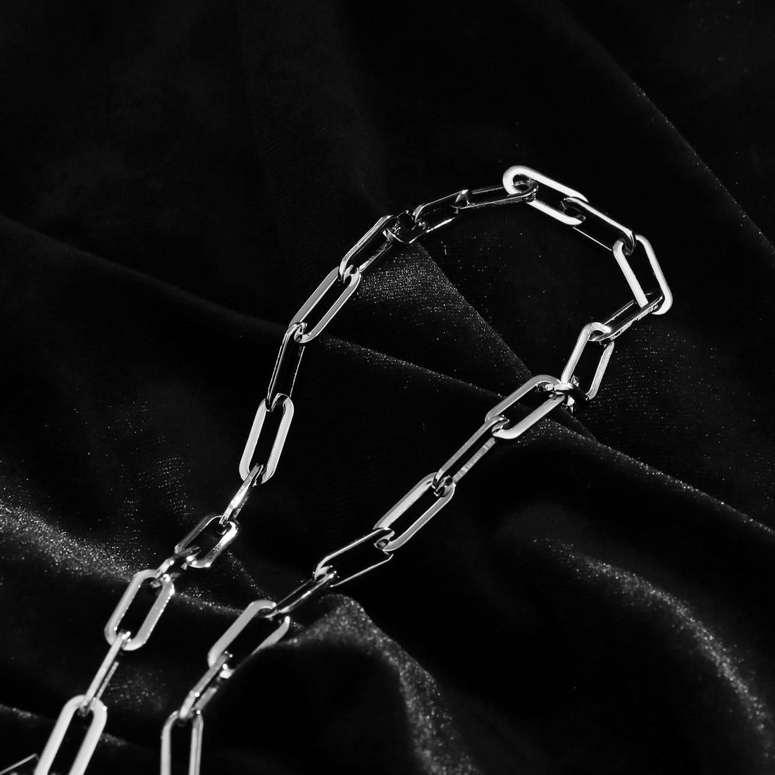 Hackney Nine JACINTA Contemporary Paper Clip Silver Chain Necklace